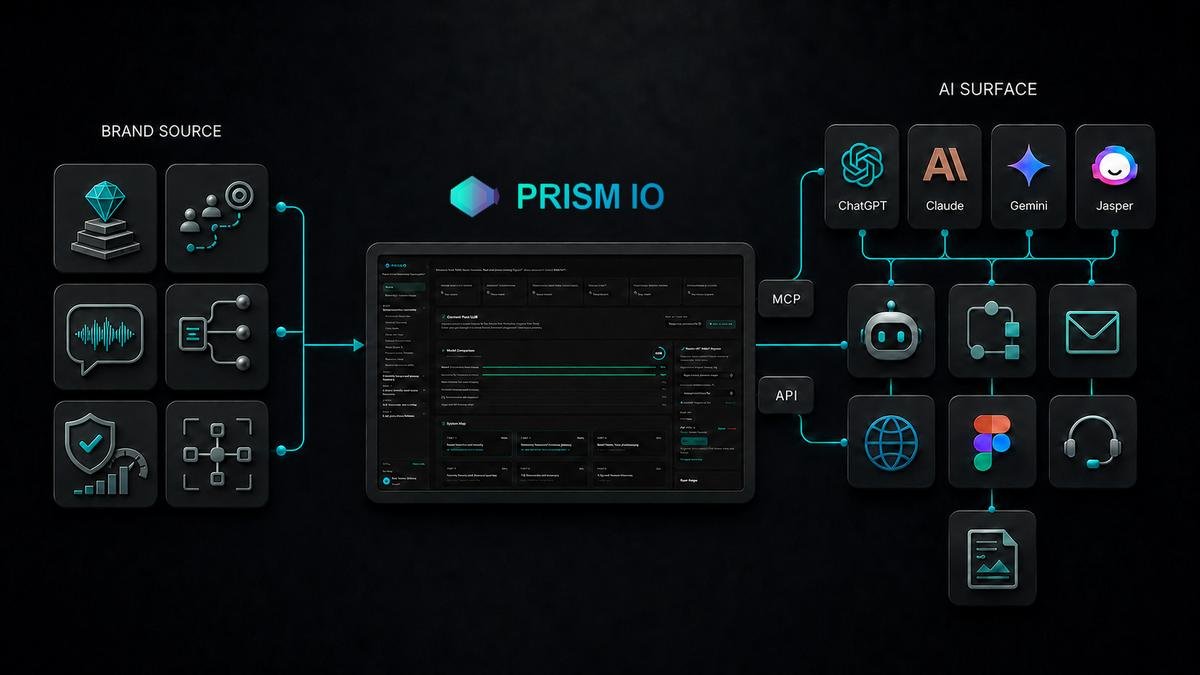 Your brand system, connected to the AI and all of the tools your team uses