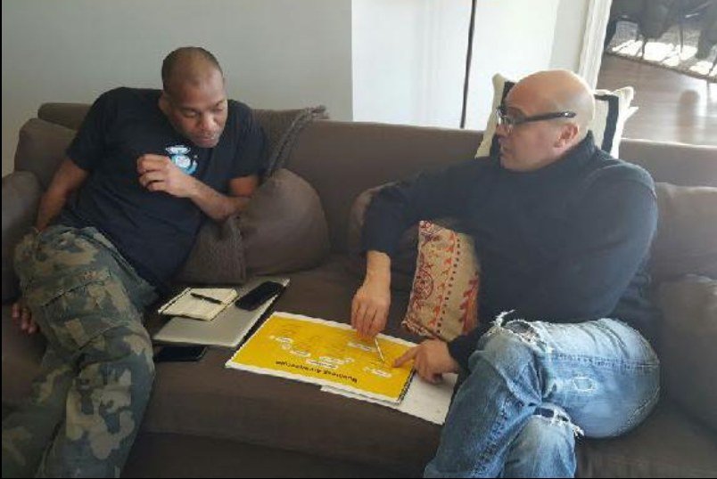 Jon Cropper in a creative meeting at Young Rubicam Brands